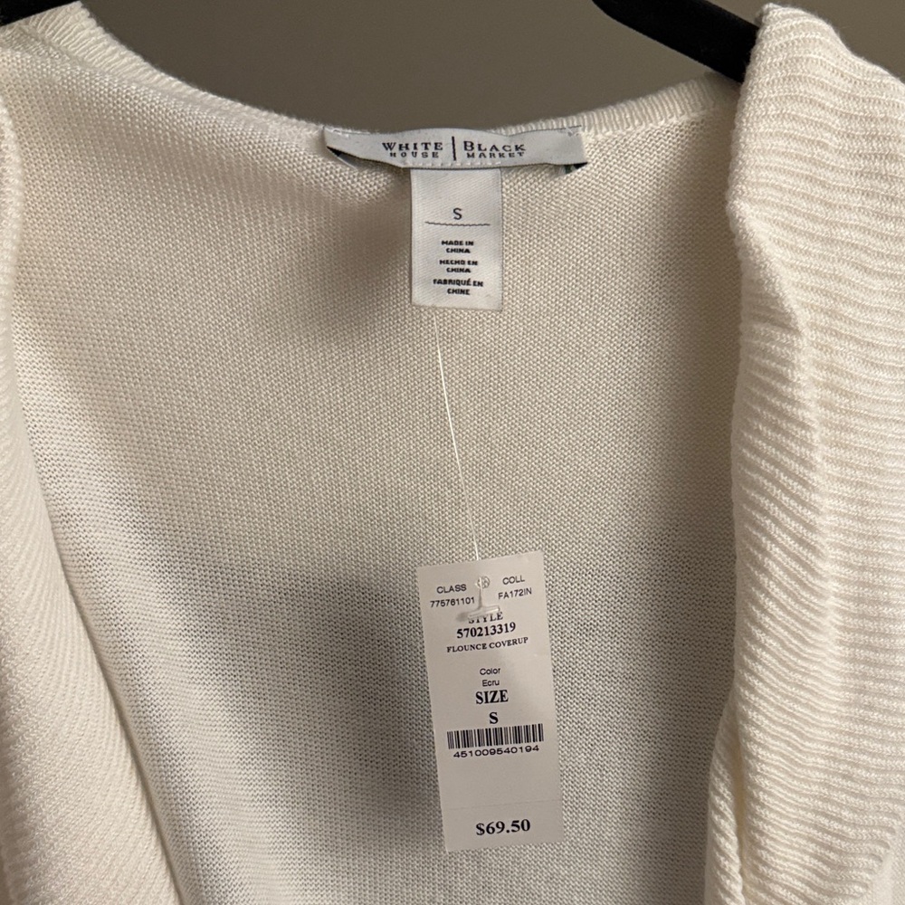 NWT White House Black Market Women's Ivory Cowl Neck Sweater.
